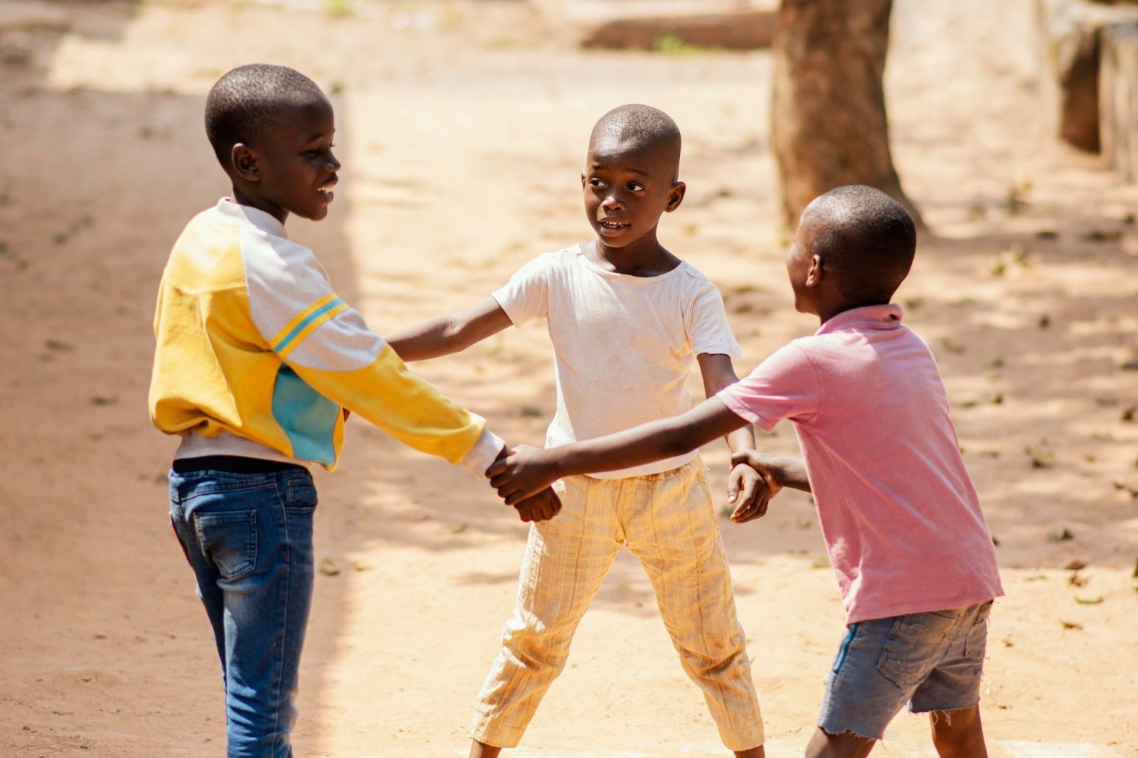 African children playing outdoor