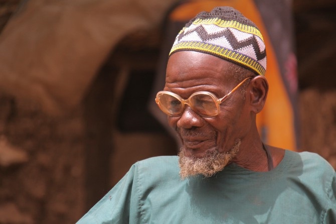 An elderly African man