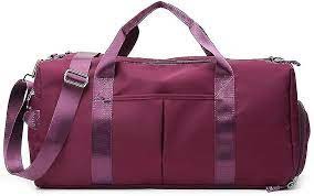 Purple coloured gym bag