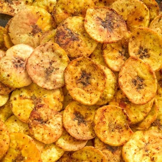 Roasted plantain chips