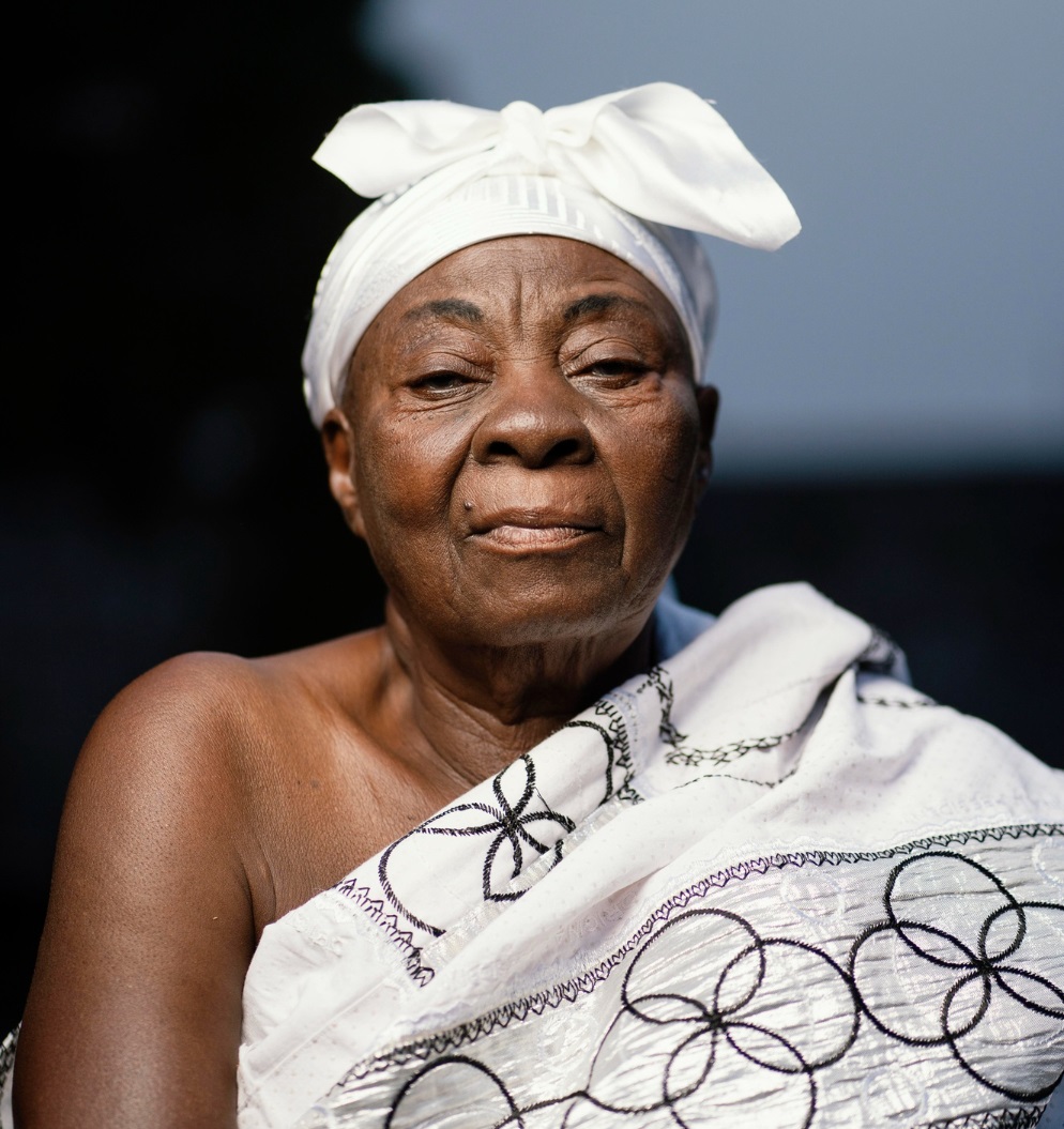 An elderly African woman