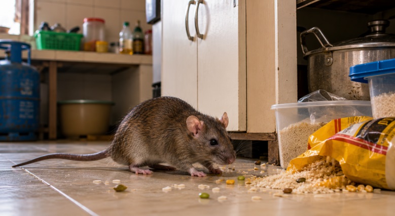 Image of a house rat, the natural host of the hantavirus